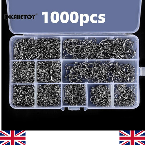 Fish hooks box - fish, 100/1000pcs