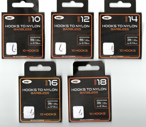 Ngt barbless hooks nylon - to,