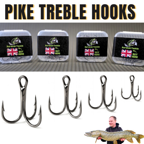 Treble hooks pike fishing rigs - hooks,