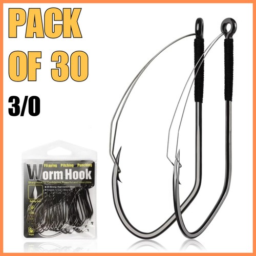 30pcs weedless barbed worm - 30pcs,