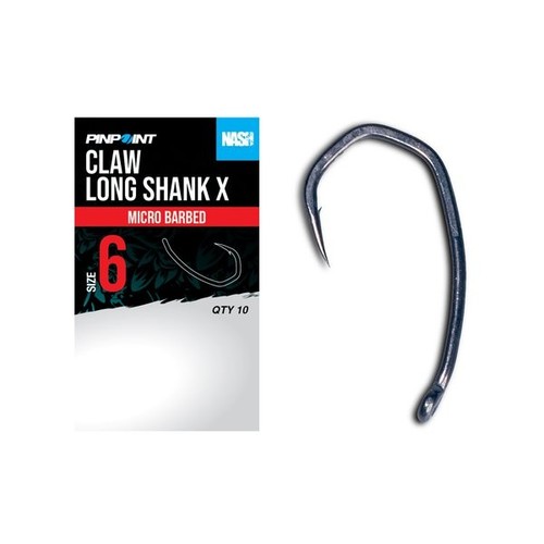 Nash claw long shank - x, hooks