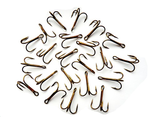 Barbed treble hooks - treble,