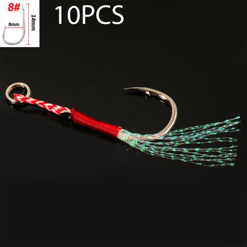 10pcs cast jig assist hooks - 10pcs,