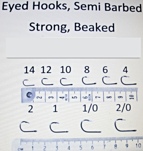 Eyed barbed fishing hooks all - barbed,